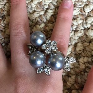 Gray and sliver ring